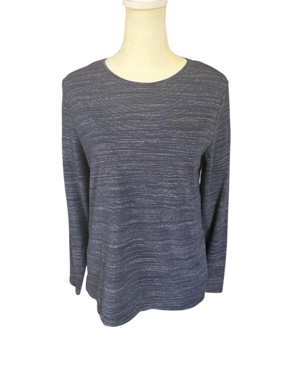 Croft & Barrow The Classic Tee women's blue long sleeve casual t-shirt size PM